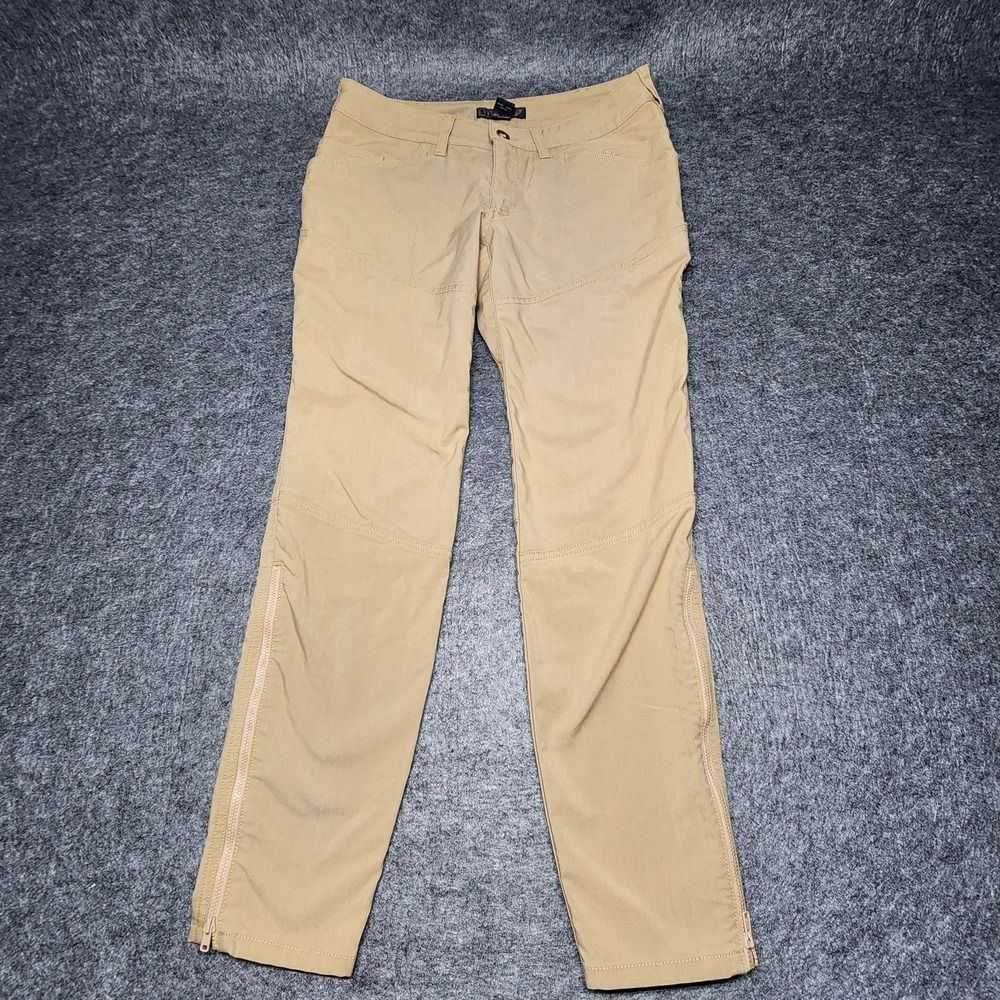 5.11 Tactical Womens Straight Skinny Zippered Leg Khaki Tan Pants 8 Regular